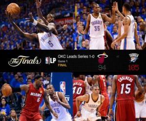 yapboz nba Finalleri 2012, 1 maç, Miami Heat 94 - Oklahoma City Thunder 105